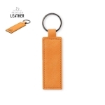 Porte-clés en cuir recyclé rectangle
