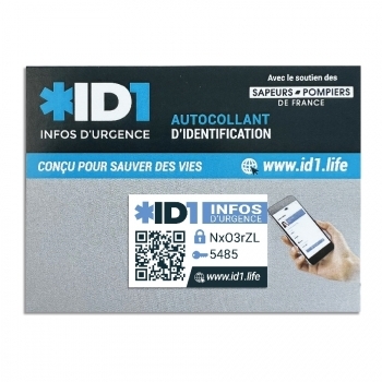 Autocollant d'identification ID1
