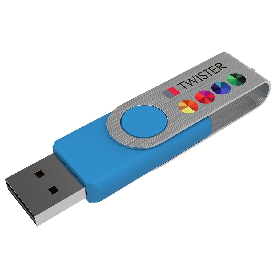 Clé USB 1 GB Twister - Clés USB Capuchon - Phosphorescence