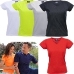 Tee-Shirt respirant col V 160g femme