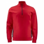 2128 Sweatshirt 1/2 zip RED M