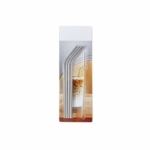 4 pailles en acier inoxydable