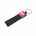 Key Ring Strap Noir avec doming quadri