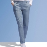 Pantalon stretch en satin femme