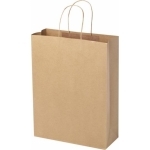 Sac en papier kraft 120 g/m² avec poignées torsadées 31 x 12 x 41 cm