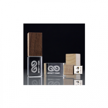 Clé USB Verre / Bois