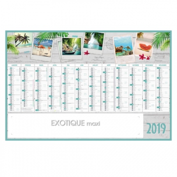 Calendrier 13 Mois Exotique