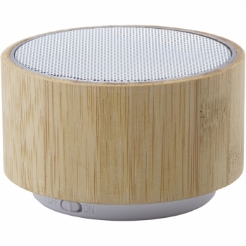 Enceinte sans fil en bambou