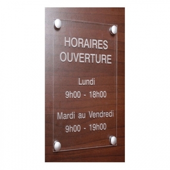 Plaque gravée plexiglas