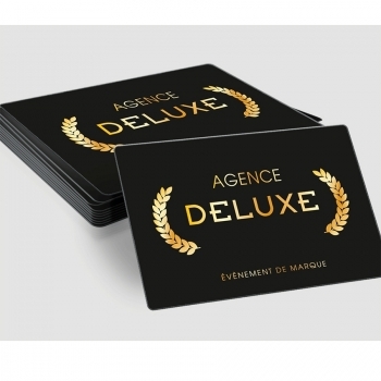Cartes PVC noir mat