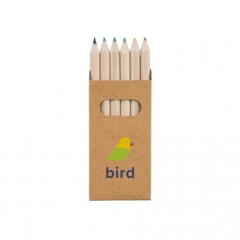BIRD. Boîte avec 6 crayons de couleur