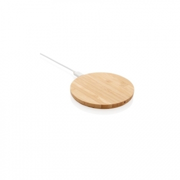 Chargeur sans fil 5W rond en bambou FSC®