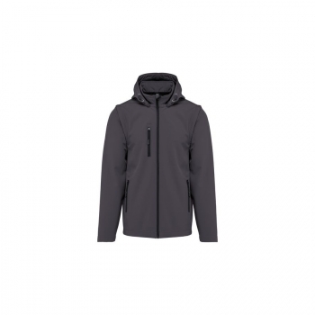 Veste Softshell 3 couches à capuche avec manches amovibles unisexe
