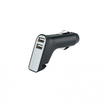Double chargeur allume-cigare avec coupe-ceinture et marteau