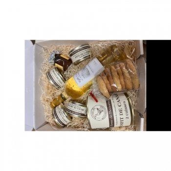 Panier gourmand du limousin (canard & bouteille de Bergerac & gâteaux)