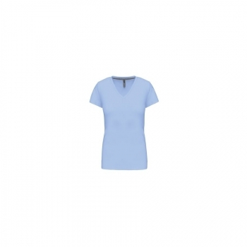 T-shirt col V manches courtes femme