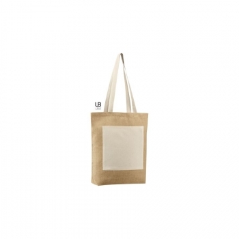 TOTE BAG T-BOTTOM JUTE SANS LAMINATION AVEC POCHE COTON : CORDOBA