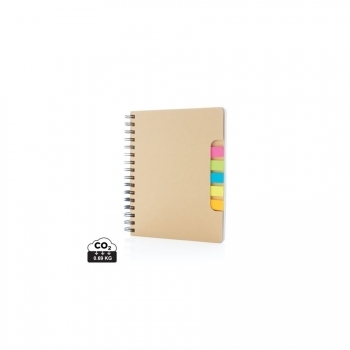 Carnet de notes A5 Kraft avec notes autocollantes
