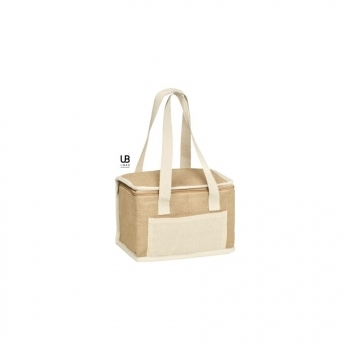 PETIT SAC ISOTHERME JUTE AVEC POCHE COTON