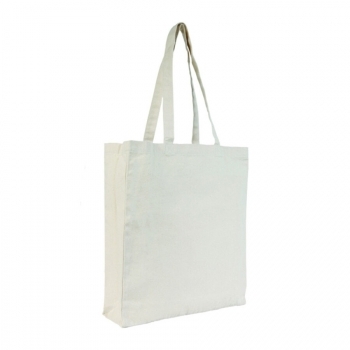 Sac en coton naturel avec soufflets 180 g/m²