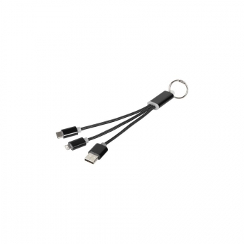 Câble de chargement 3-en-1 avec porte-clés Metal