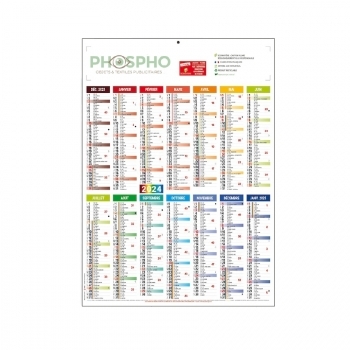 Calendrier standard vertical 14 mois 