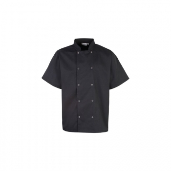 Veste de cuisine manches courtes à boutons pression