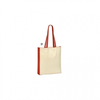 TOTE BAG 220 GRS COTON AVEC POIGNÉES ET SOUFFLETS COLORÉS