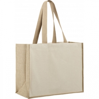 Sac en jute et coton avec soufflets 320 g/m²
