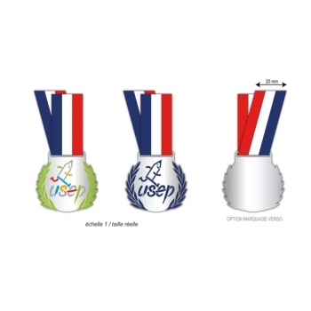 Médaille + ruban tricolore