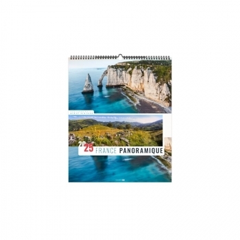 ILLUSTRE LA FRANCE PANORAMIQUE 2025 - 13 FEUILLETS - PAPIER SATIN - SMALL 330X400MM - SANS MARQUAGE