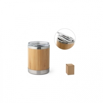 LYCKA. Tasse 350mL en bambou et acier inox