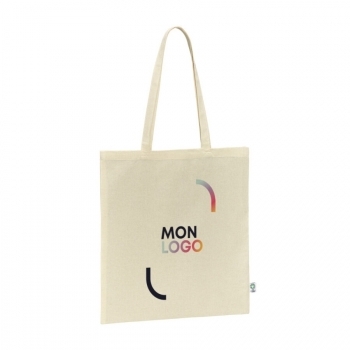 Sac en coton recyclé GOTS naturel 150 g/m²