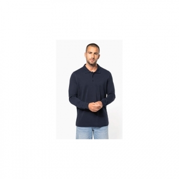 Polo piqué manches longues homme 180 g/m²