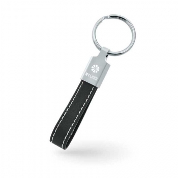 Porte-clés cuir + métal automobile