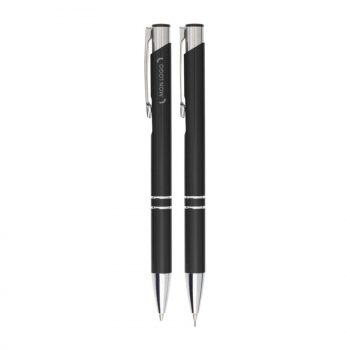 Parure stylo bille et porte-mine en métal