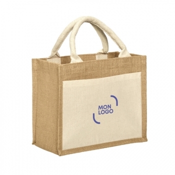 Sac cabas en jute et coton