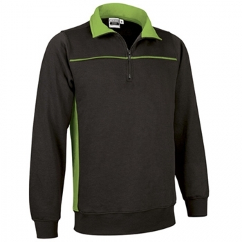 Sweat-shirt avec demi-zip bicolore 300 g/m²