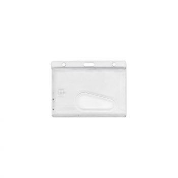Porte-badge horizontal pour 1 carte, avec encoche pour le pouce 