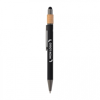 Stylo stylet spinner en aluminium recyclé et bambou