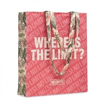 Sac coton avec soufflet et anses longues