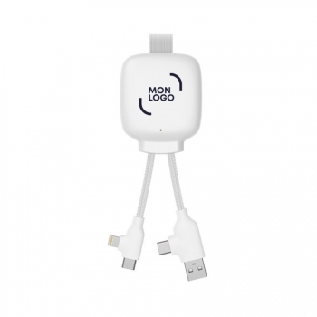 Batterie de secours 3000 mAh avec câbles intégrés