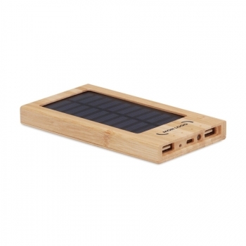 Batterie de secours solaire 4000 mAh en bambou
