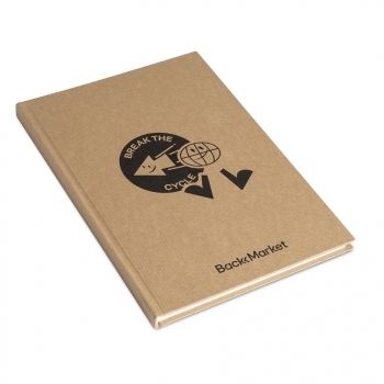 Carnet à couverture rigide en papier kraft écologique A5