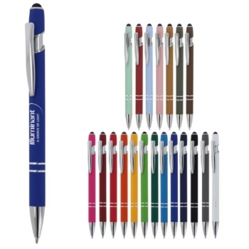 Stylo-bille métal toucher doux